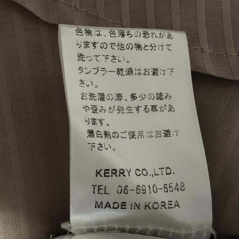 アンナケリー Anna Kerry カットソー 七分袖 36 無地 X ストライプ 灰 / グレー / X ベージュ / ベージュ / レディース USED 古着 中古 10003875