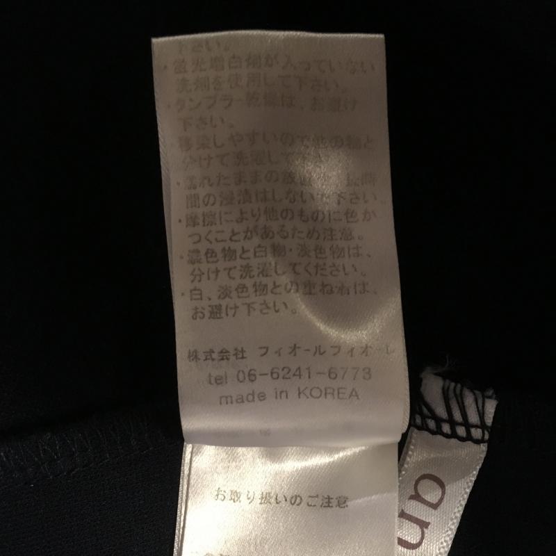 アナナス anana ワンピース ひざ丈スカート 後ろ襟素材切り替え 無地 紺 / ネイビー / レディース USED 古着 中古 10003911