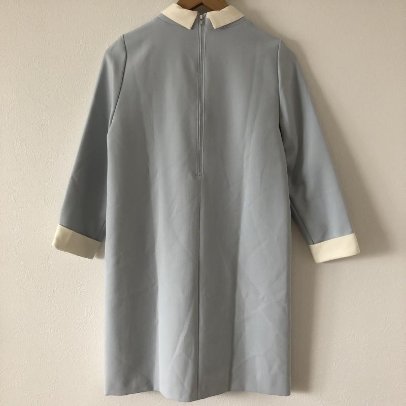 アナザーエディション Anather Edition ワンピース ひざ丈スカート 無地 白 / ホワイト / X 青 / ブルー / レディース USED 古着 中古 10003915