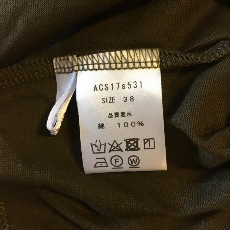 アナナス anana カットソー 半袖 変形袖 38 無地 緑 / グリーン / レディース USED 古着 中古 10003922