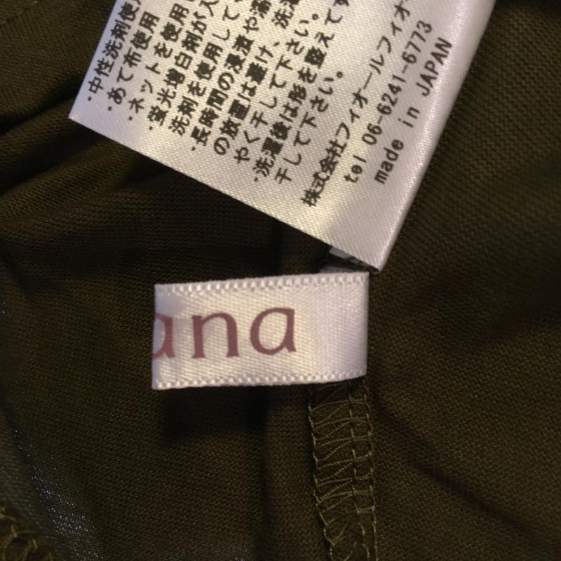 アナナス anana カットソー 半袖 変形袖 38 無地 緑 / グリーン / レディース USED 古着 中古 10003923