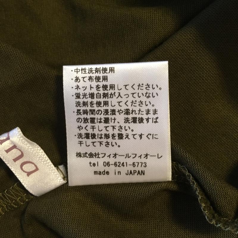 アナナス anana カットソー 半袖 変形袖 38 無地 緑 / グリーン / レディース USED 古着 中古 10003923