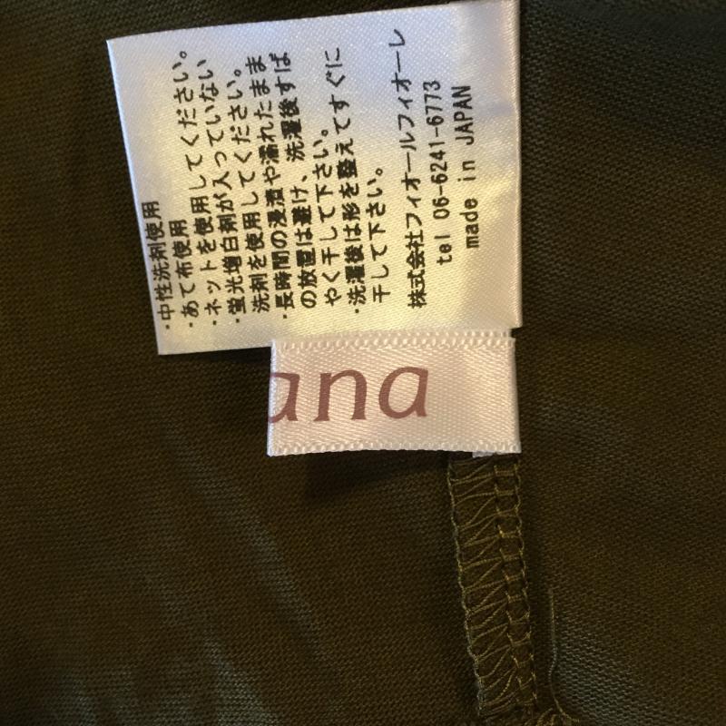アナナス anana カットソー 半袖 変形袖 38 無地 緑 / グリーン / レディース USED 古着 中古 10003925