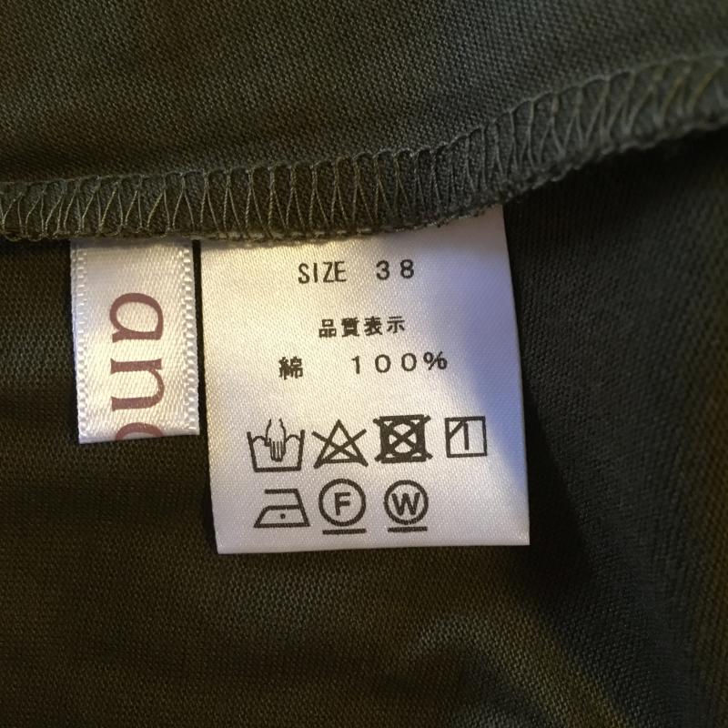 アナナス anana カットソー 半袖 変形袖 38 無地 緑 / グリーン / レディース USED 古着 中古 10003925