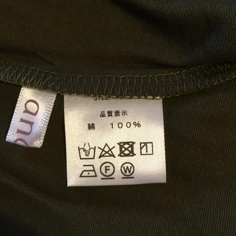 アナナス anana カットソー 半袖 変形袖 38 無地 緑 / グリーン / レディース USED 古着 中古 10003926