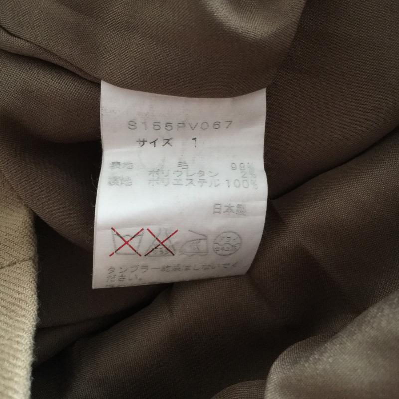 ソーノ Sono パンツ スラックス 1 無地 ベージュ / ベージュ / レディース USED 古着 中古 10003965