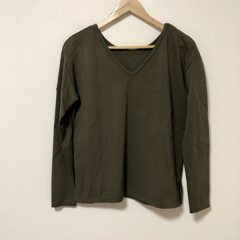 ノーブルブラン NobleBlanc カットソー 長袖 40 無地 緑 / グリーン / レディース USED 古着 中古 10004028