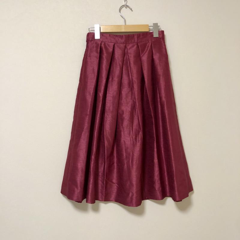 ナバアサナ navasana スカート ロングスカート 0 無地 赤 / レッド / レディース USED 古着 中古 10004055