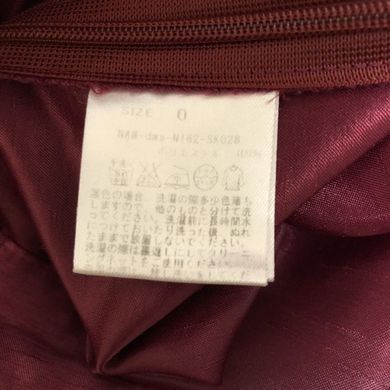 ナバアサナ navasana スカート ロングスカート 0 無地 赤 / レッド / レディース USED 古着 中古 10004055