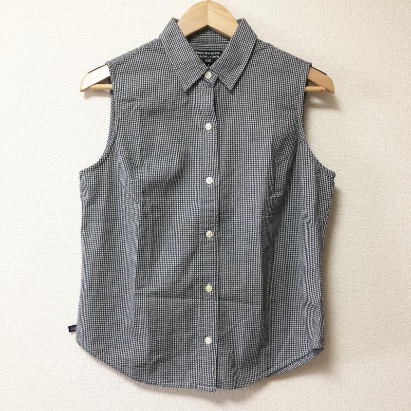 ポロジーンズカンパニー POLOJEANSCO. シャツ、ブラウス 半袖 S チェック 白 / ホワイト / X 紺 / ネイビー / レディース USED 古着 中古 10004126