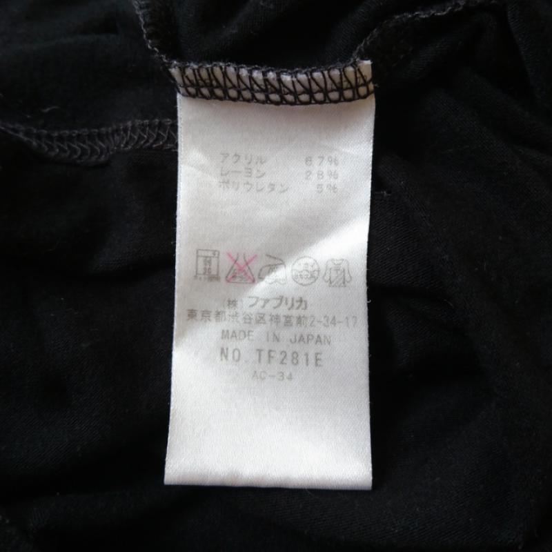 ラコステ LACOSTE Tシャツ 長袖 34 無地 X ワンポイント 黒 / ブラック / レディース USED 古着 中古 10004128