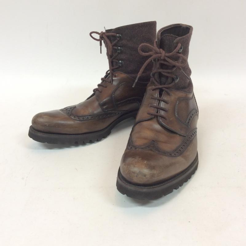 マグナーニ MAGNANNI ブーツ ショートブーツ US:10.5 無地 茶 / ブラウン / メンズ USED 古着 中古 10004192