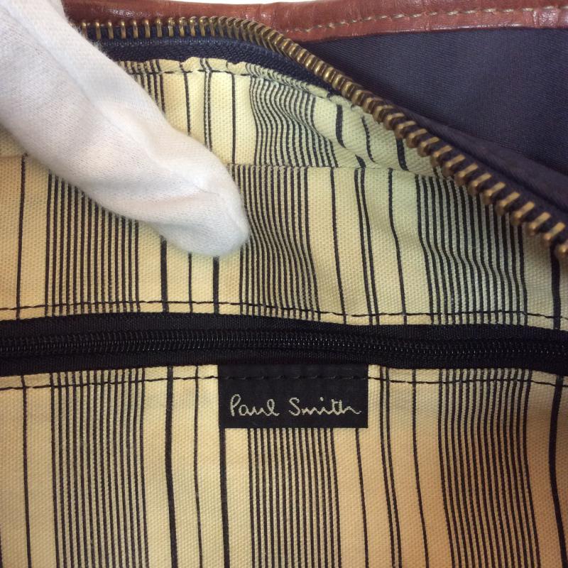ポールスミス Paul Smith ハンドバッグ ハンドバッグ 無地 紺 / ネイビー / X 茶 / ブラウン / メンズ USED 古着 中古 10004205