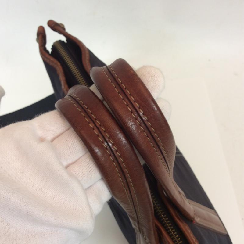 ポールスミス Paul Smith ハンドバッグ ハンドバッグ 無地 紺 / ネイビー / X 茶 / ブラウン / メンズ USED 古着 中古 10004205