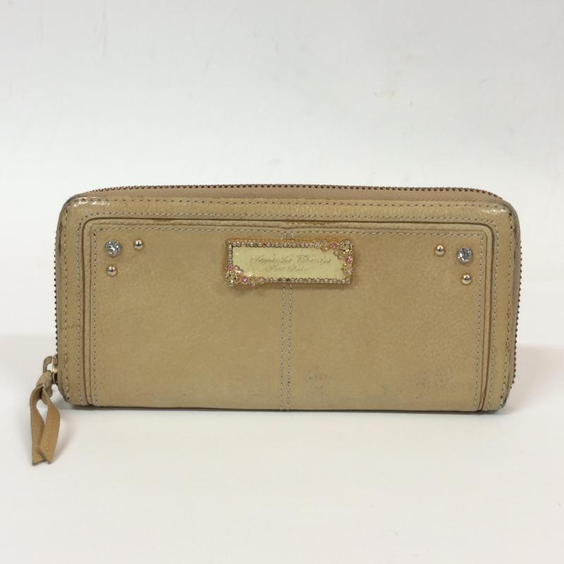 サマンサタバサ プチチョイス Samantha Thavasa Petit Choice 財布 長財布 無地 ベージュ / ベージュ / レディース USED 古着 中古 10004210