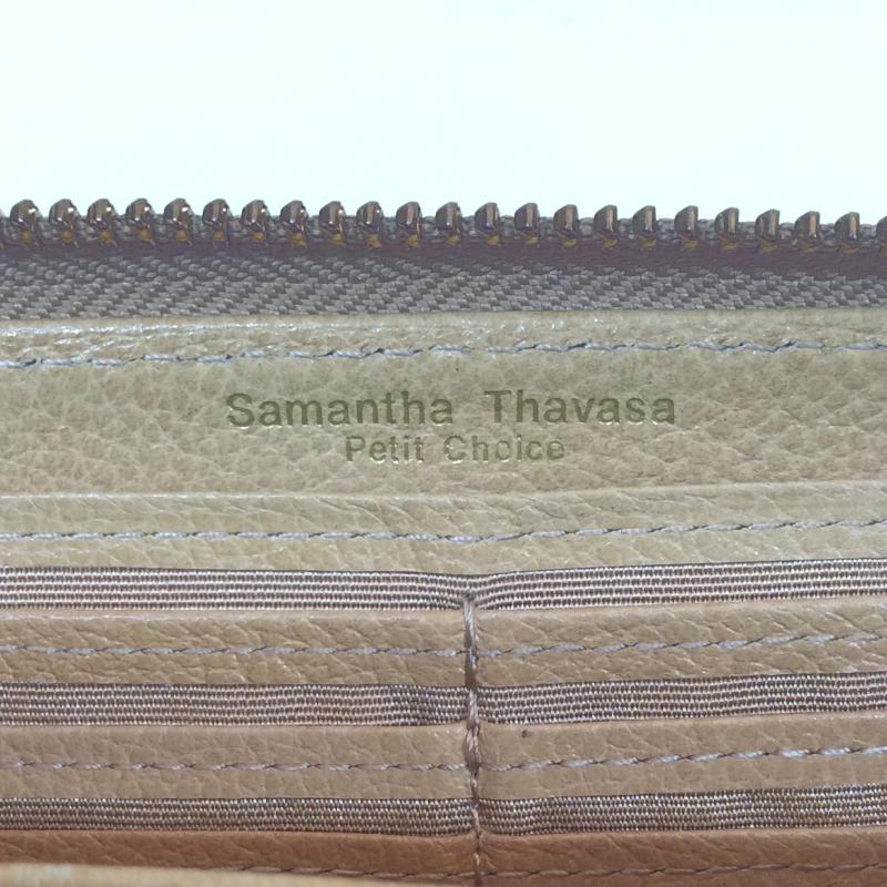 サマンサタバサ プチチョイス Samantha Thavasa Petit Choice 財布 長財布 無地 ベージュ / ベージュ / レディース USED 古着 中古 10004210