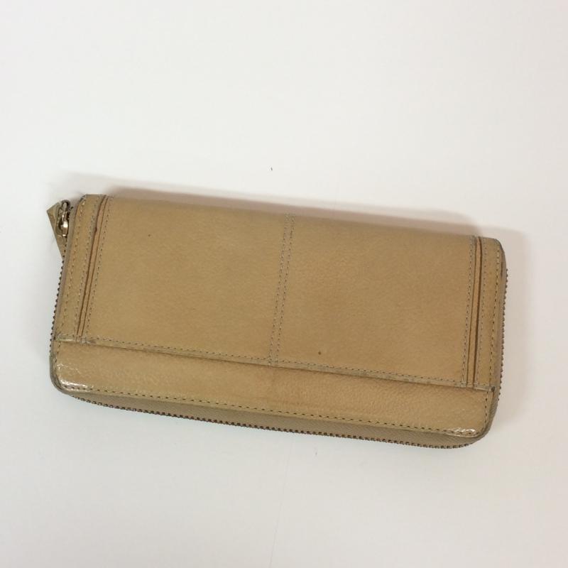 サマンサタバサ プチチョイス Samantha Thavasa Petit Choice 財布 長財布 無地 ベージュ / ベージュ / レディース USED 古着 中古 10004210