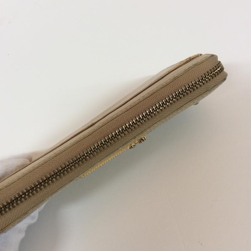 サマンサタバサ プチチョイス Samantha Thavasa Petit Choice 財布 長財布 無地 ベージュ / ベージュ / レディース USED 古着 中古 10004210