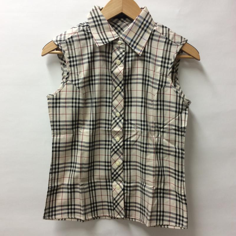 バーバリーロンドン Burberry London シャツ、ブラウス 半袖 S チェック ベージュ / ベージュ / レディース USED 古着 中古 10004237