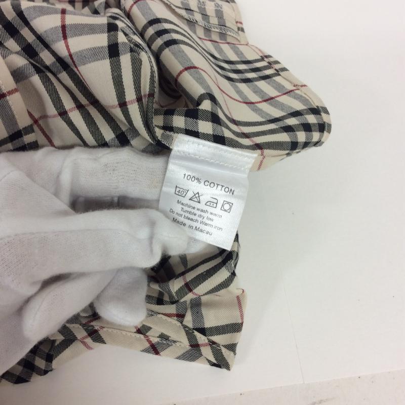 バーバリーロンドン Burberry London シャツ、ブラウス 半袖 S チェック ベージュ / ベージュ / レディース USED 古着 中古 10004237
