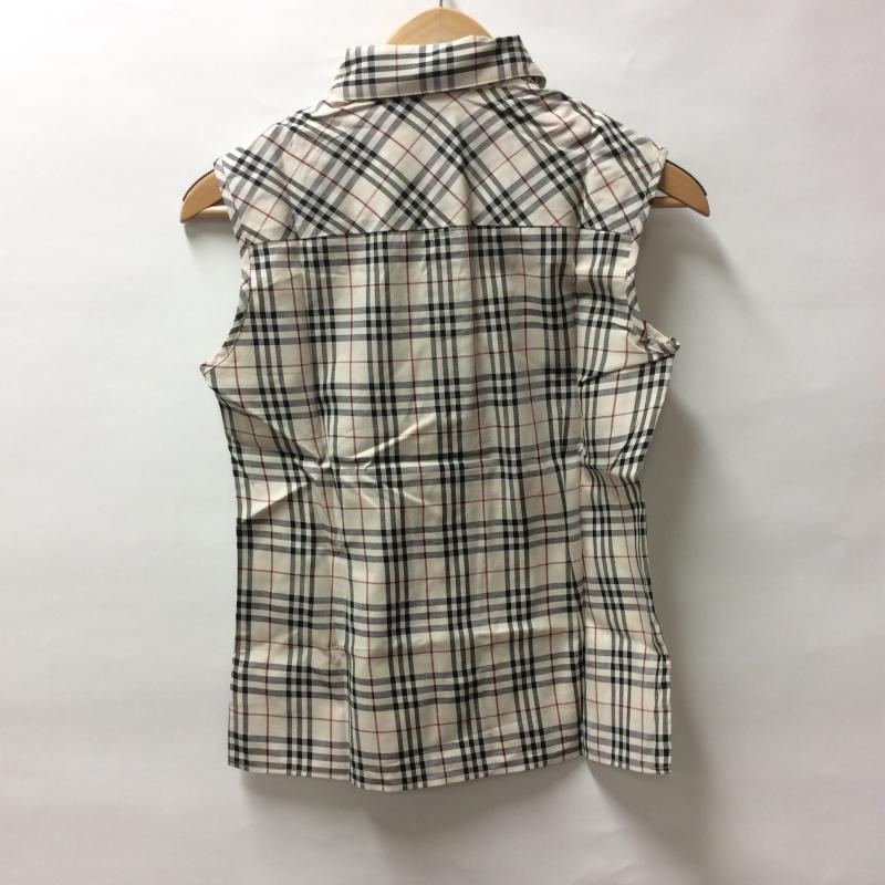 バーバリーロンドン Burberry London シャツ、ブラウス 半袖 S チェック ベージュ / ベージュ / レディース USED 古着 中古 10004237