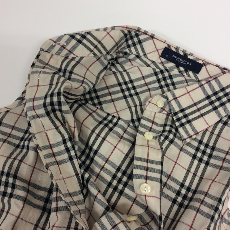 バーバリーロンドン Burberry London シャツ、ブラウス 半袖 S チェック ベージュ / ベージュ / レディース USED 古着 中古 10004237