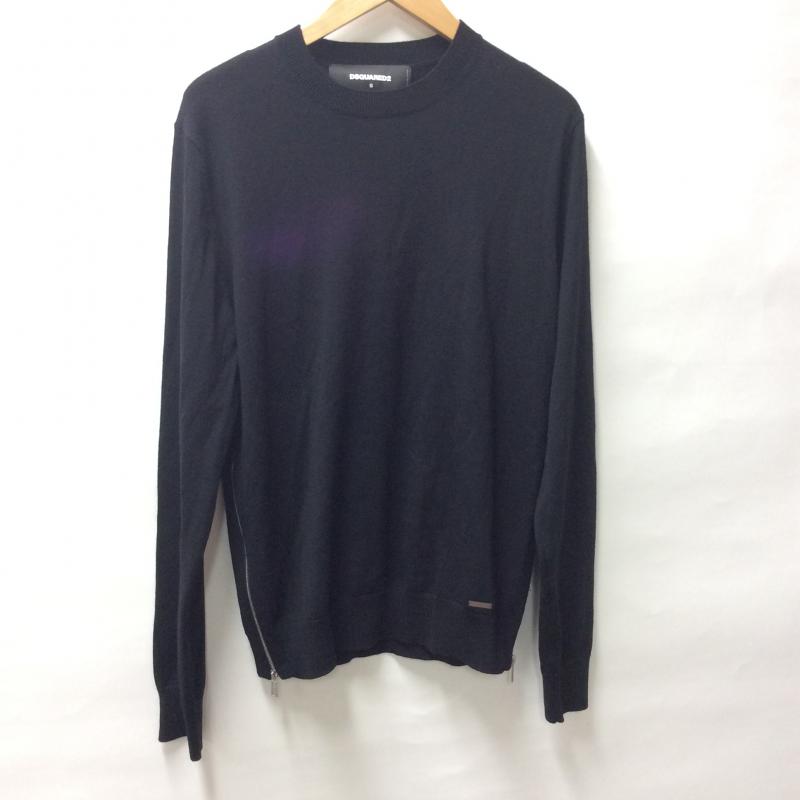 ディースクエアード DSQUARED2 ニット、セーター 長袖 S 無地 黒 / ブラック / メンズ USED 古着 中古 10004242