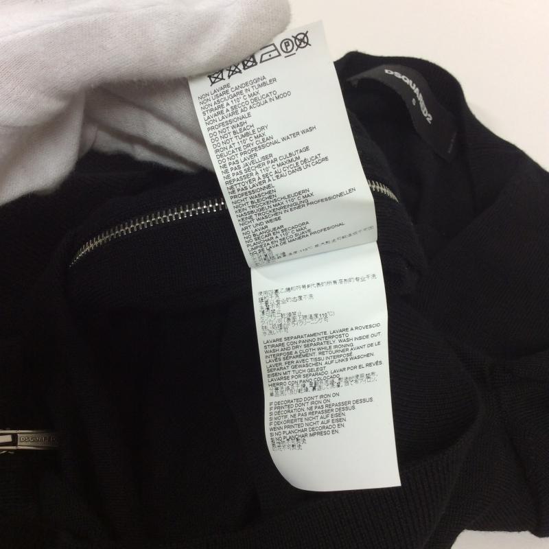 ディースクエアード DSQUARED2 ニット、セーター 長袖 S 無地 黒 / ブラック / メンズ USED 古着 中古 10004242