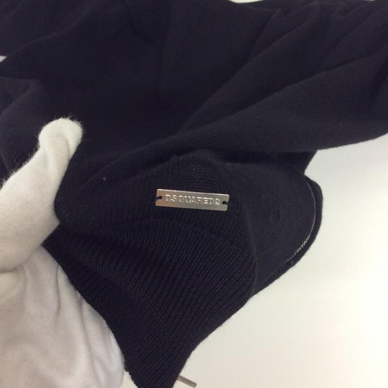 ディースクエアード DSQUARED2 ニット、セーター 長袖 S 無地 黒 / ブラック / メンズ USED 古着 中古 10004242