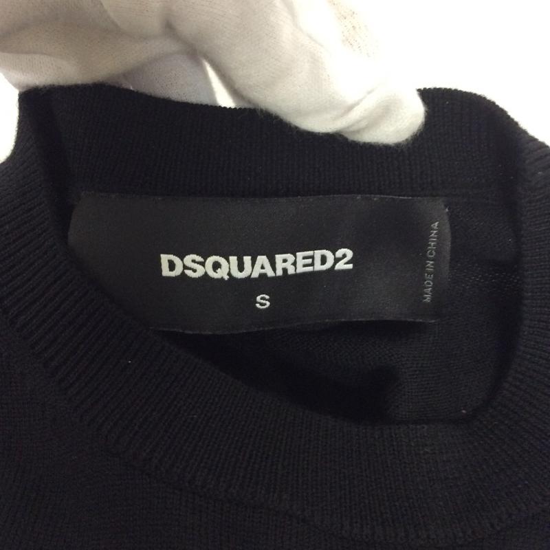 ディースクエアード DSQUARED2 ニット、セーター 長袖 S 無地 黒 / ブラック / メンズ USED 古着 中古 10004242