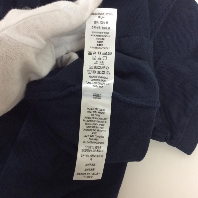 バーバリーチルドレン BURBERRYCHILDREN ポロシャツ 半袖 150cm 無地 X ロゴ、文字 紺 / ネイビー / ボーイズ USED 古着 中古 10004245