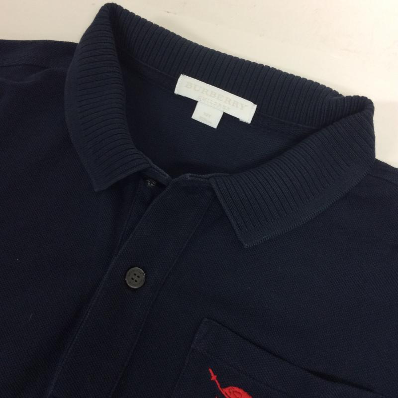 バーバリーチルドレン BURBERRYCHILDREN ポロシャツ 半袖 150cm 無地 X ロゴ、文字 紺 / ネイビー / ボーイズ USED 古着 中古 10004245