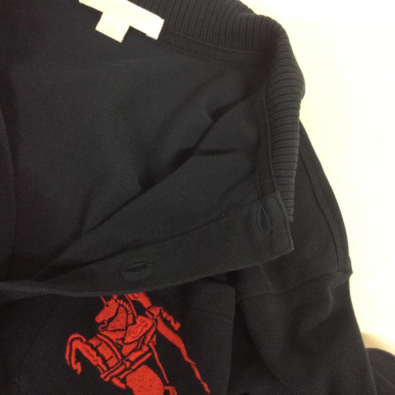 バーバリーチルドレン BURBERRYCHILDREN ポロシャツ 半袖 150cm 無地 X ロゴ、文字 紺 / ネイビー / ボーイズ USED 古着 中古 10004245