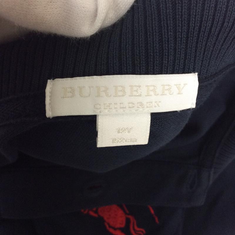 バーバリーチルドレン BURBERRYCHILDREN ポロシャツ 半袖 150cm 無地 X ロゴ、文字 紺 / ネイビー / ボーイズ USED 古着 中古 10004245