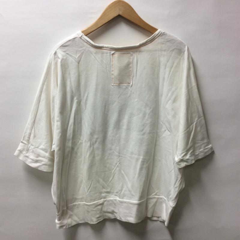 ボンダッチ VONDUTCH カットソー 半袖 M 無地 X プリント 白 / ホワイト / レディース USED 古着 中古 10004252