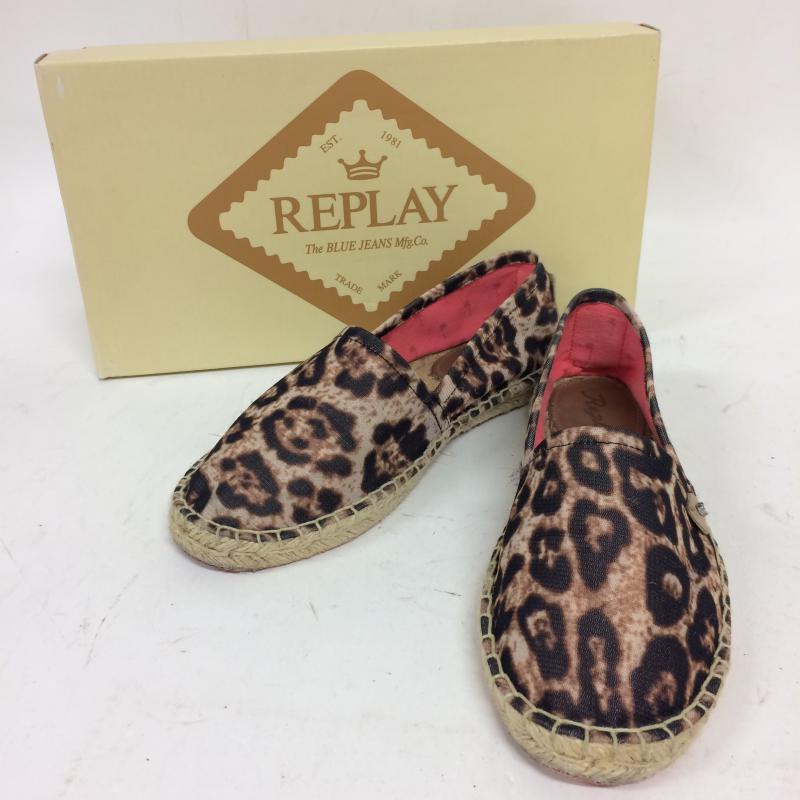 リプレイ REPLAY スリッポン スリッポン ヒョウ柄・レオパード柄 ベージュ / ベージュ / X 茶 / ブラウン / レディース USED 古着 中古 10004263