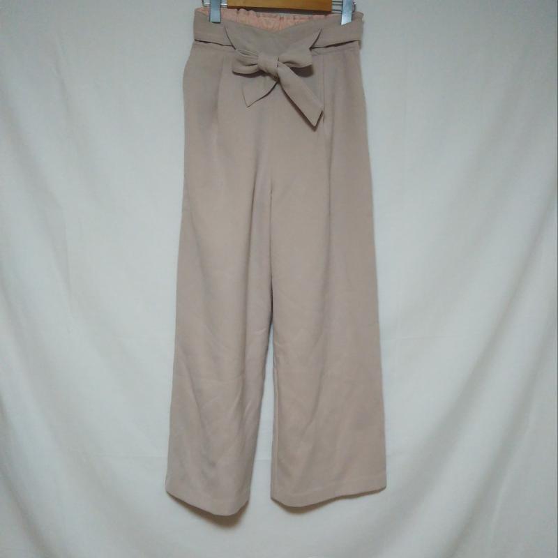エンネア Ennea パンツ スラックス 38インチ 無地 ベージュ / ベージュ / レディース USED 古着 中古 10004285