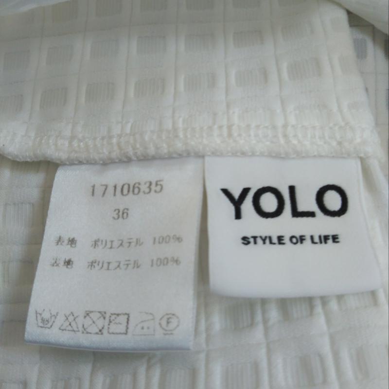 ヨーロ YOLO カットソー 半袖 36 無地 白 / ホワイト / レディース USED 古着 中古 10004290