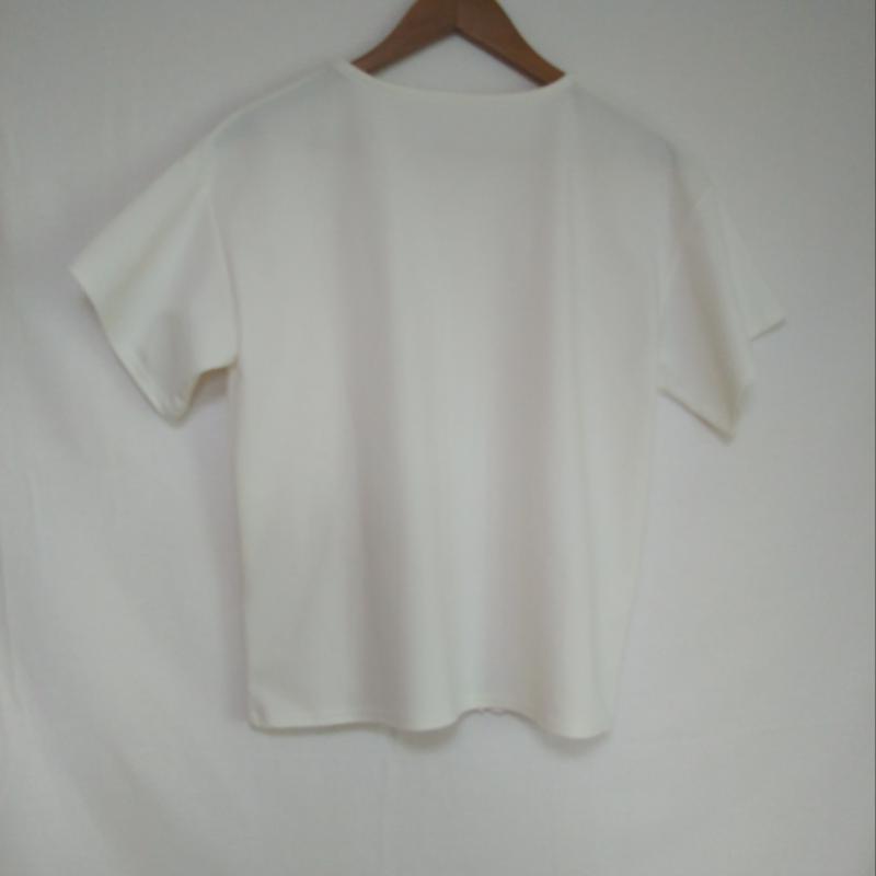 ヨーロ YOLO カットソー 半袖 36 無地 白 / ホワイト / レディース USED 古着 中古 10004304