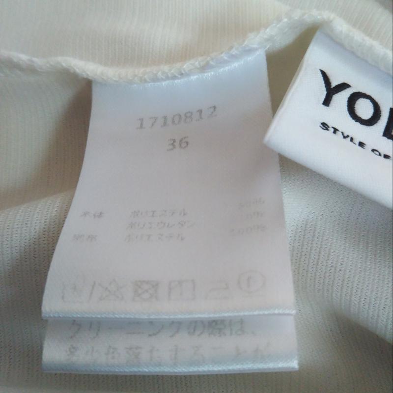 ヨーロ YOLO カットソー 半袖 36 無地 白 / ホワイト / レディース USED 古着 中古 10004304