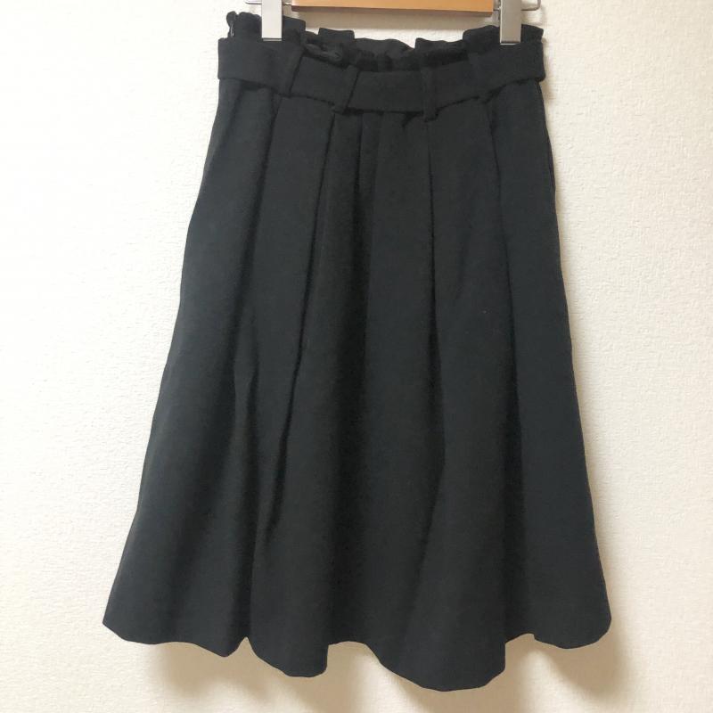 エンネア Ennea スカート ひざ丈スカート 38インチ 無地 黒 / ブラック / レディース USED 古着 中古 10004347