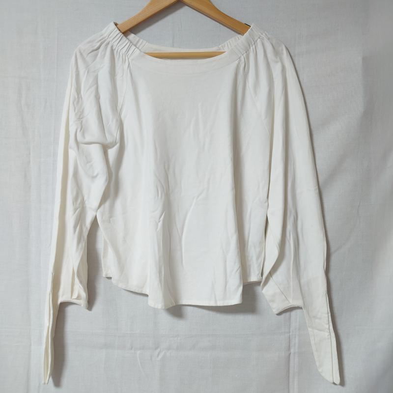 マルレーヌ ジョベル MARLENE JOBERT カットソー 長袖 M 無地 白 / ホワイト / レディース USED 古着 中古 10004390