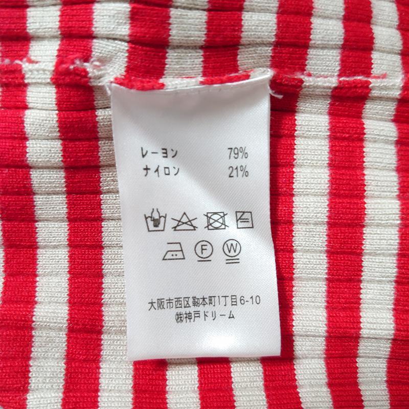 トラッゾドンナ Torrazzo Donna カットソー 長袖 ストライプ 白 / ホワイト / X 赤 / レッド / レディース USED 古着 中古 10004395