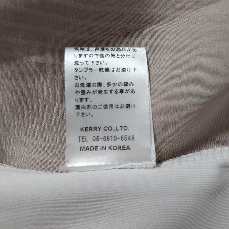 アンナケリー Anna Kerry カットソー 七分袖 36 無地 X ストライプ 灰 / グレー / X ベージュ / ベージュ / レディース USED 古着 中古 10004397