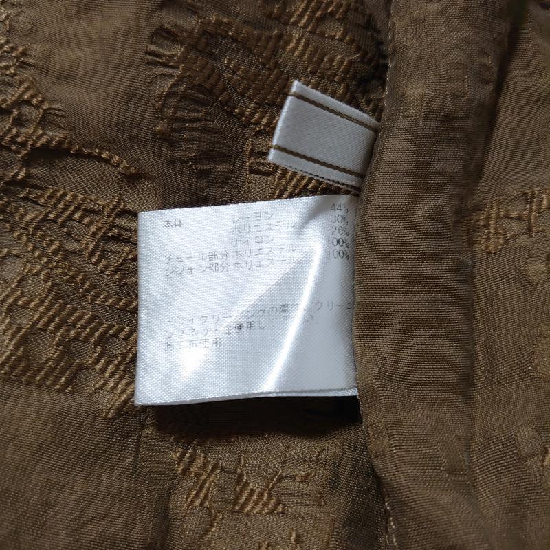 エミリアン EMILYAN カットソー 半袖 9 刺繍 茶 / ブラウン / レディース USED 古着 中古 10004406