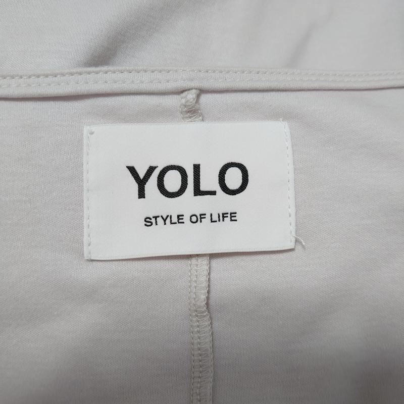 ヨーロ YOLO カットソー 半袖 38 無地 灰 / グレー / レディース USED 古着 中古 10004410