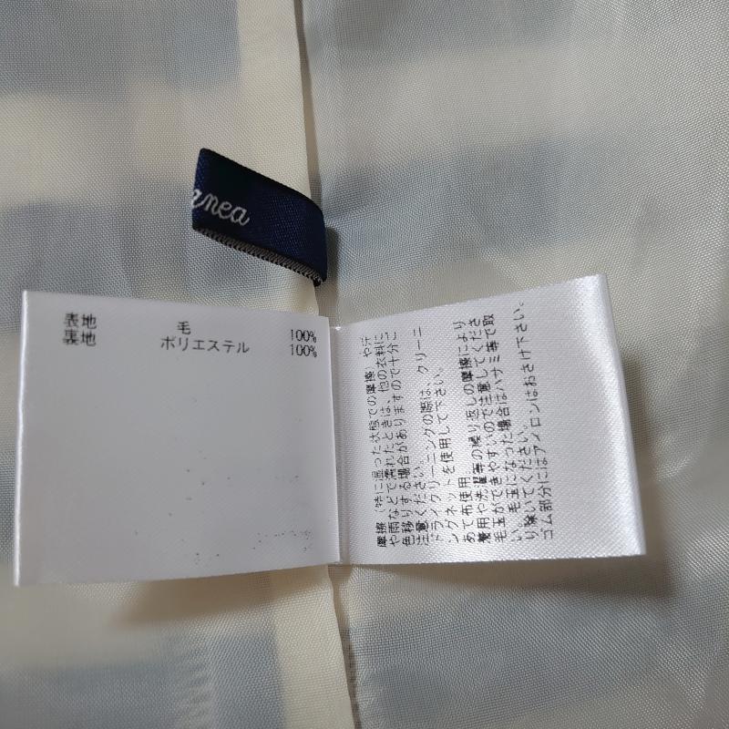 エンネア Ennea スカート ひざ丈スカート 38インチ ボーダー柄 白 / ホワイト / X 黒 / ブラック / レディース USED 古着 中古 10004411