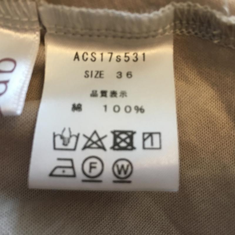 アナナス anana カットソー 半袖 36 無地 ベージュ / ベージュ / レディース USED 古着 中古 10004424