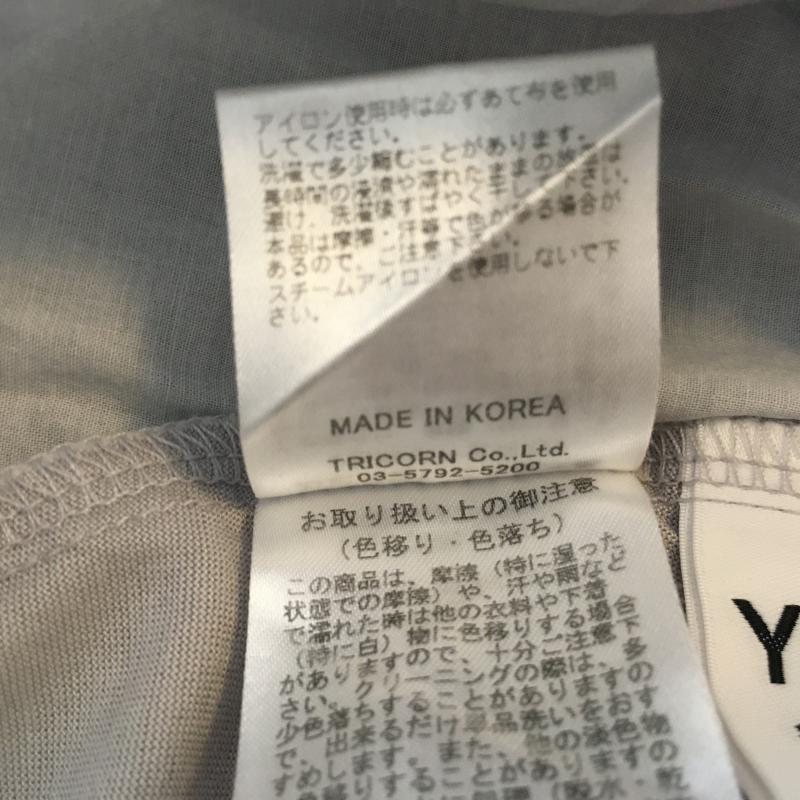 ヨーロ YOLO カットソー 半袖 36 無地 灰 / グレー / レディース USED 古着 中古 10004439