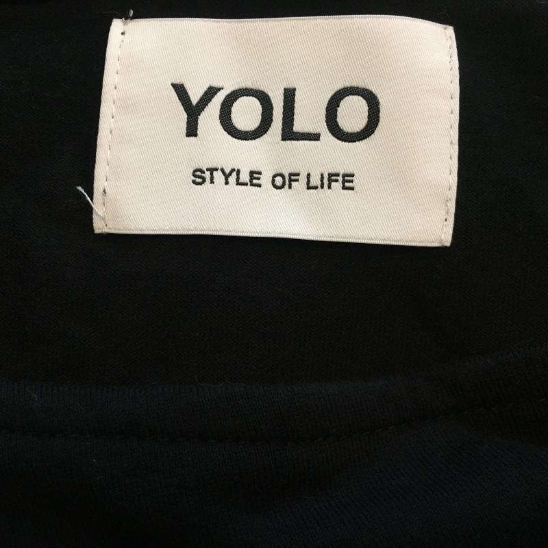ヨーロ YOLO カットソー 半袖 40 無地 黒 / ブラック / レディース USED 古着 中古 10004450